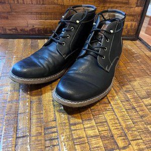 Rye By Hawker Rye Black Leather Chukka Boots